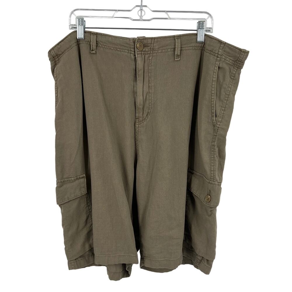 Old Navy Light Brown Tan‎ Breathable Cargo Shorts Linen Blend Men's Size 40